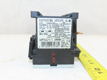 Siemens 3RT1016-1KB41 600V 3Ph 5Hp Contactor Relay Set With Bridge