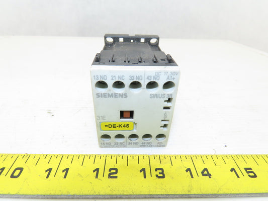 Siemens 3RH1131-1KB40 600V 10A 3Ph Contactor Relay Auxiliary 3NO+1NC 17-24VDC