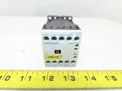 Siemens 3RH1131-1KB40 600V 10A 3Ph Contactor Relay Auxiliary 3NO+1NC 17-24VDC