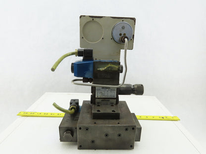 Vickers DG4V-3-2A-M-U1-1-7-50 Pressure Regulated Hydraulic Valve Stack Assembly