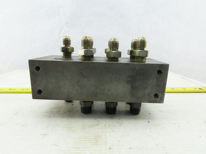 8 Station Pass Thru Manifold Rigid Supply To Flared Adapter Block