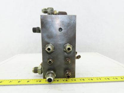 14 Port Hydraulic Manifold ISO 4401 Size Section For 4 Port Valve