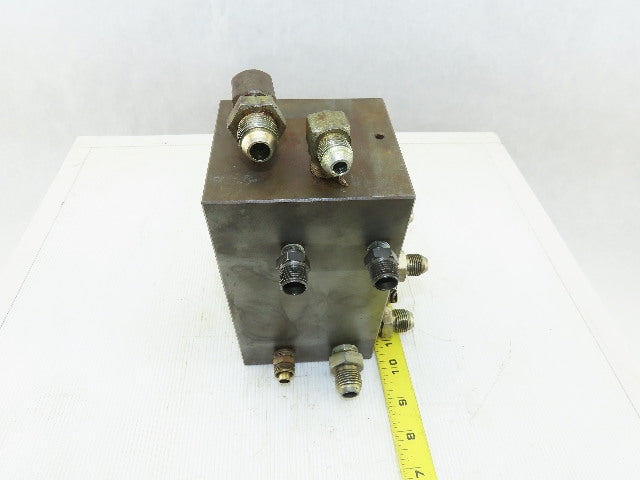 14 Port Hydraulic Manifold ISO 4401 Size Section For 4 Port Valve