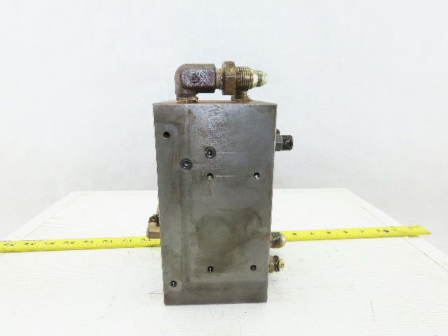 14 Port Hydraulic Manifold ISO 4401 Size Section For 4 Port Valve
