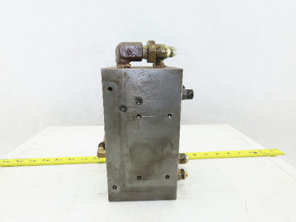 14 Port Hydraulic Manifold ISO 4401 Size Section For 4 Port Valve