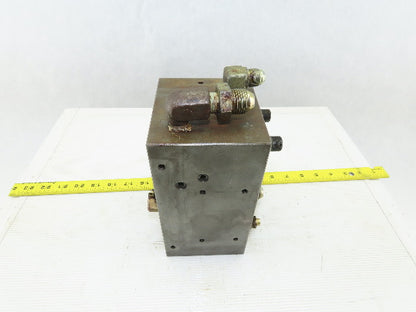 14 Port Hydraulic Manifold ISO 4401 Size Section For 4 Port Valve