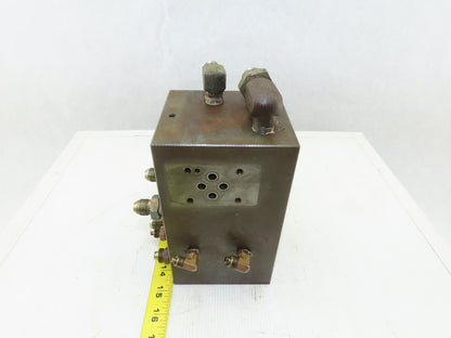 14 Port Hydraulic Manifold ISO 4401 Size Section For 4 Port Valve