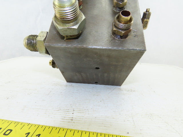 14 Port Hydraulic Manifold ISO 4401 Size Section For 4 Port Valve