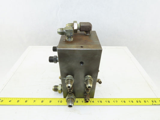 14 Port Hydraulic Manifold ISO 4401 Size Section For 4 Port Valve