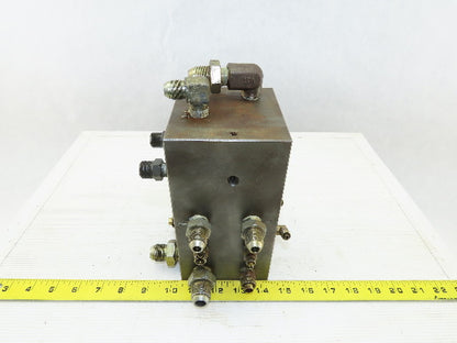 14 Port Hydraulic Manifold ISO 4401 Size Section For 4 Port Valve