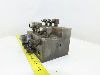 16 Port Compact Stacked Steel Hydraulic Manifold