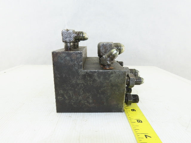 16 Port Compact Stacked Steel Hydraulic Manifold