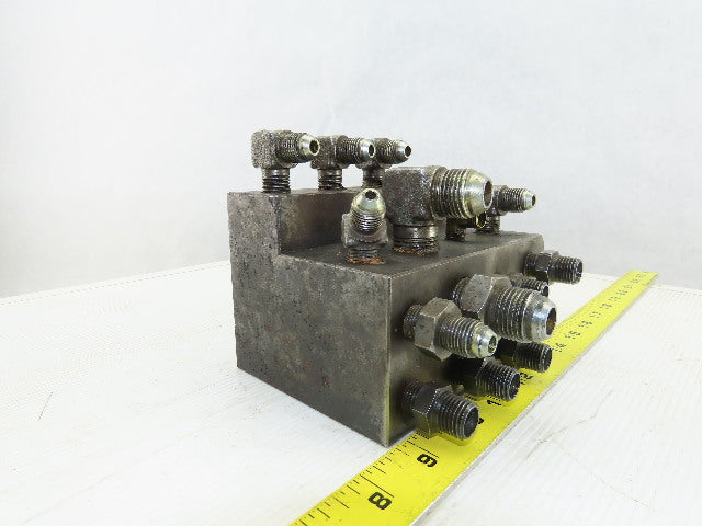 16 Port Compact Stacked Steel Hydraulic Manifold