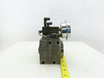 4 Port Hydraulic Manifold 3 Valve Section Pressure Reducing Flange