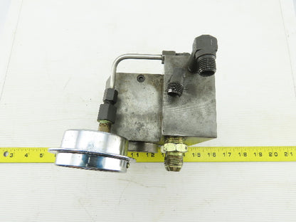 4 Port Hydraulic Manifold 3 Valve Section Pressure Reducing Flange