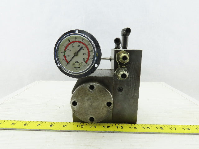 4 Port Hydraulic Manifold 3 Valve Section Pressure Reducing Flange