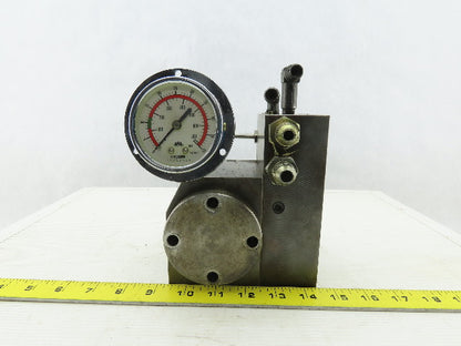 4 Port Hydraulic Manifold 3 Valve Section Pressure Reducing Flange