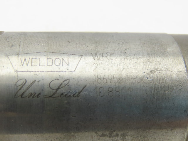 Weldon 2" Dia, Coarse , 3" LOC, 8 Flute Roughing Square End Mill 6-1/2" OAL
