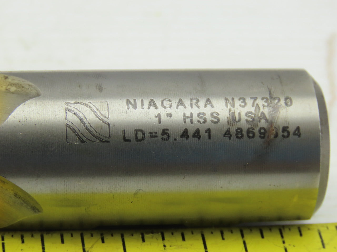 Niagara N37320 1" HSS, 5.441 Lead Square End Mill 4-Flute 6-1/2 OAL, 4" LOC