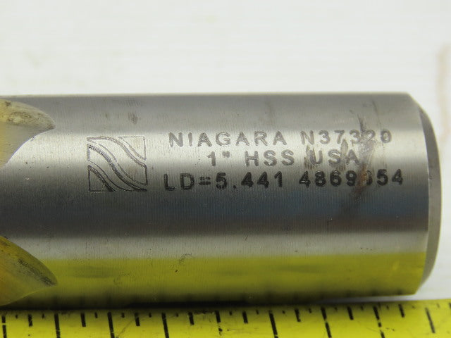 Niagara N37320 1" HSS, 5.441 Lead Square End Mill 4-Flute 6-1/2 OAL, 4" LOC