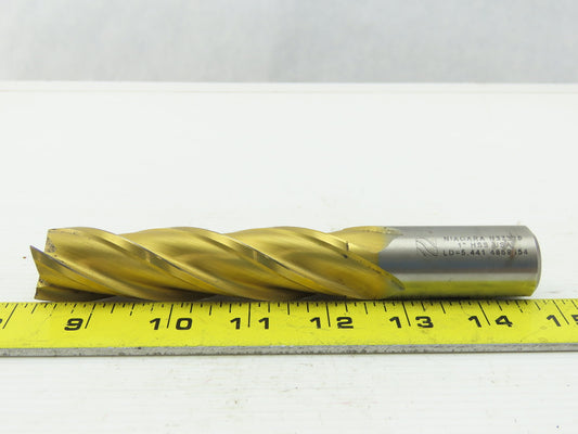 Niagara N37320 1" HSS, 5.441 Lead Square End Mill 4-Flute 6-1/2 OAL, 4" LOC