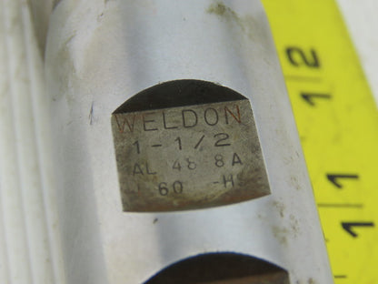 Weldon Milling End Mill 4 Flute 1-1/2" Dia 1-1/4" SHK 4" LOC 6-1/2" OAL