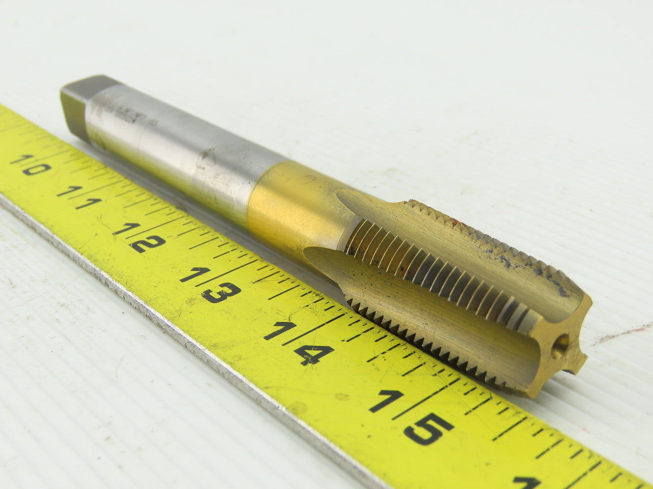 1203S22W 1/2-14 x 6" NPT 4 Flute Tin Coated Extension Hand Tap