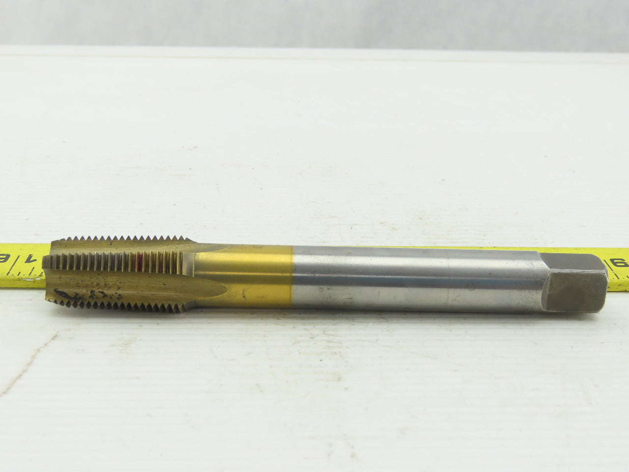 1203S22W 1/2-14 x 6" NPT 4 Flute Tin Coated Extension Hand Tap