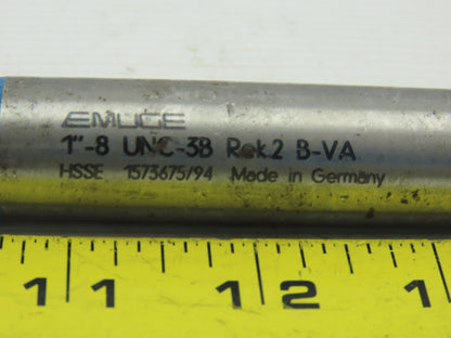 Emuge Rek2 B-VA 1-8 UNC-3B Machine Plug Hand Tap Cobalt HSSE 11°17'/400
