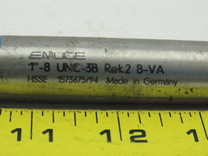 Emuge Rek2 B-VA 1-8 UNC-3B Machine Plug Hand Tap Cobalt HSSE 11°17'/400