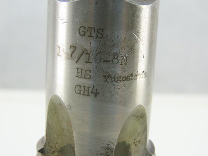 GTS 1-7/16-8N GH4 HS 4 Flute Bottoming Hand Tap