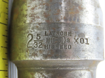 Latrobe 2-5/32" MT5 Taper 2 Flute Spiral 118° Angle Drill Bit 24" OAL