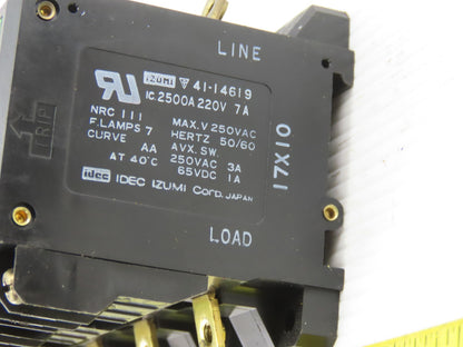 Izumi NRC-111 10A 5A 7A-AA 250VAC 50/60Hz Circuit Breaker Lot Of 7