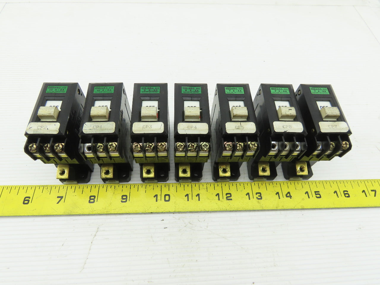 Izumi NRC-111 10A 5A 7A-AA 250VAC 50/60Hz Circuit Breaker Lot Of 7