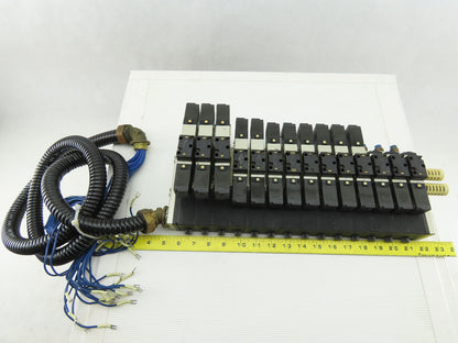 SMC VF2-4-FHG-D3Z Pneumatic Solenoid Operated Logic Valve Bank 24VDC