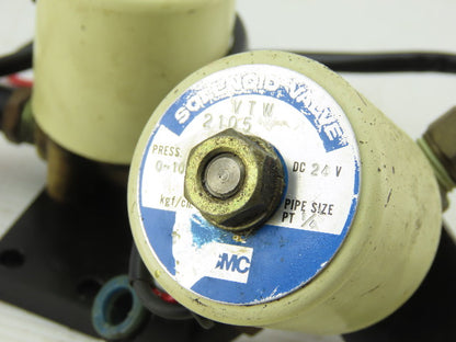 SMC VTW2105 0-10 PSI 24VDC 1/4" Solenoid Valve Lot Of 3