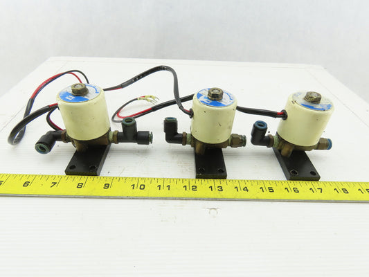 SMC VTW2105 0-10 PSI 24VDC 1/4" Solenoid Valve Lot Of 3