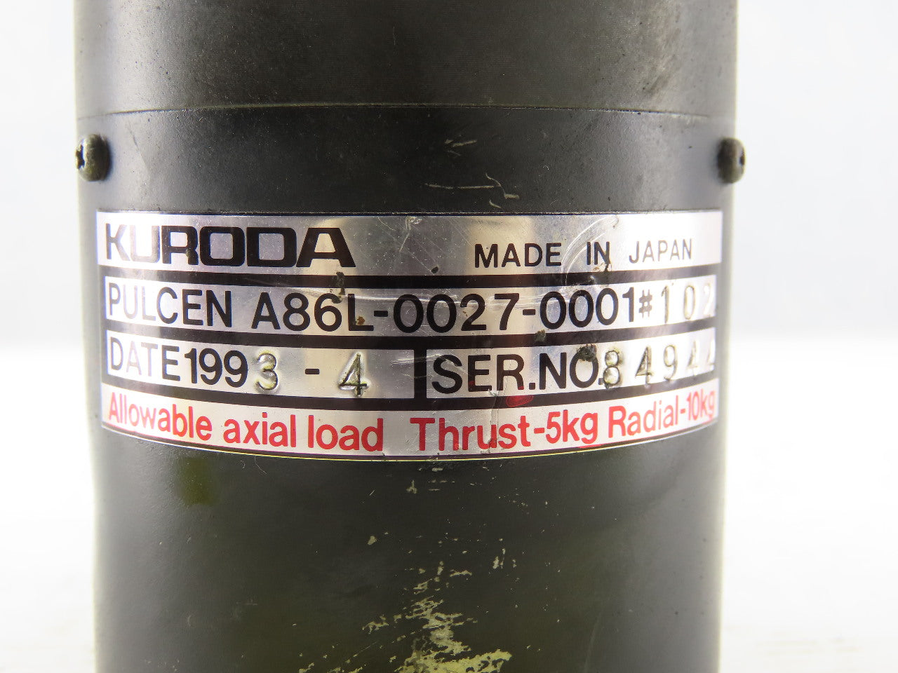 Kuroda A86L-0027-0001 Rotary Position Encoder