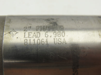 2" Right Hand 3 Flute 6.980 Lead 2-7/8 "Cut End Mill 2" Combination Shank