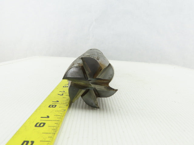 2" Right Hand 6 Flute HSS 6" Cut End Mill 2" Straight Shank Sharpened 9-3/4 OAL