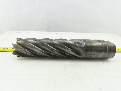 2" Right Hand 6 Flute HSS 6" Cut End Mill 2" Straight Shank Sharpened 9-3/4 OAL