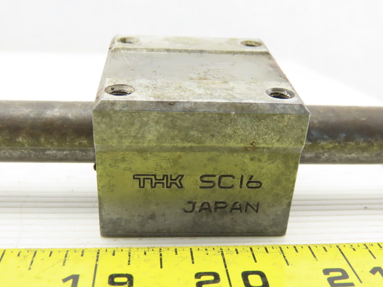 THK 36-1/2" x 16MM Linear Rod With 2 SK16 End Plates 2 SC16 Linear Slide Bushing