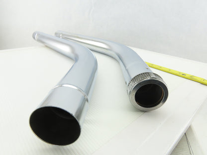 54" Wet Dry Shop Vac Atttachment 2" Diameter Slip FitMetal Tube Pipe 2 Piece Lot
