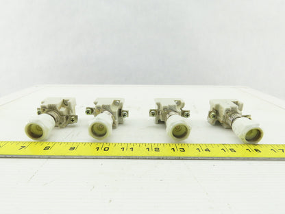 Fuji Electric AF30 600V 30A Ceramic Fuse Holder W/ 3A Fuses Lot Of 4