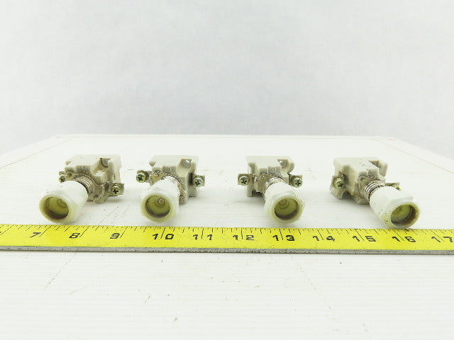 Fuji Electric AF30 600V 30A Ceramic Fuse Holder W/ 3A Fuses Lot Of 4