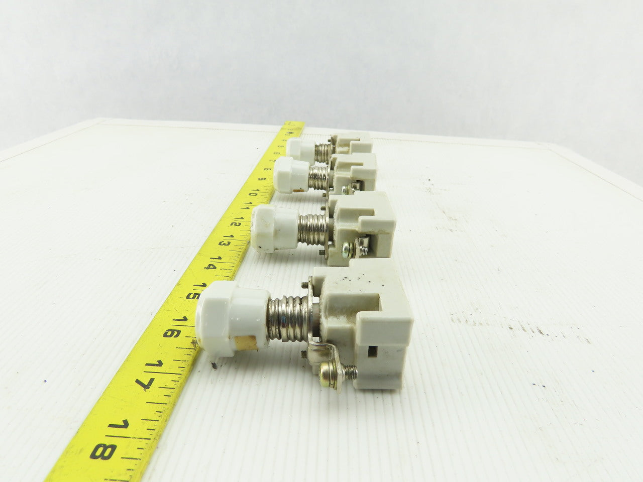 Fuji Electric AF30 600V 30A Ceramic Fuse Holder W/ 3A Fuses Lot Of 4