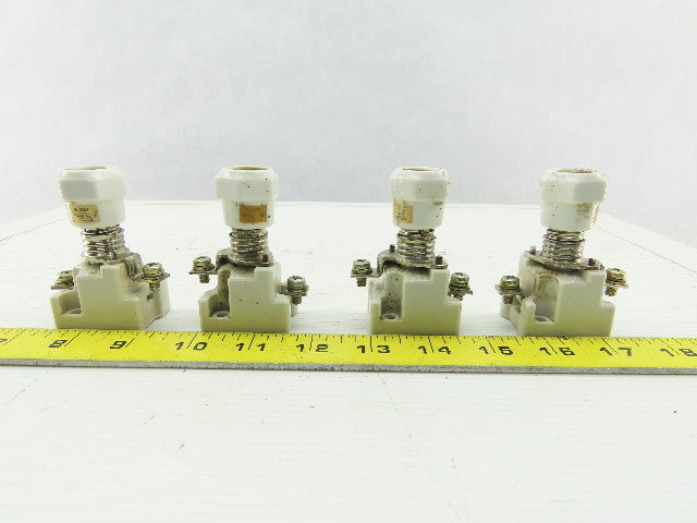 Fuji Electric AF30 600V 30A Ceramic Fuse Holder W/ 3A Fuses Lot Of 4