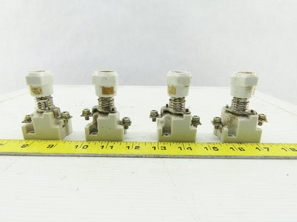 Fuji Electric AF30 600V 30A Ceramic Fuse Holder W/ 3A Fuses Lot Of 4
