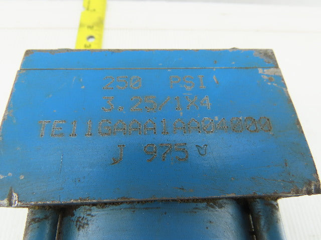 Vickers TE11GAAA1AA04000 J 975 3.25" Bore 4" Stroke Pneumatic Air Cylinder