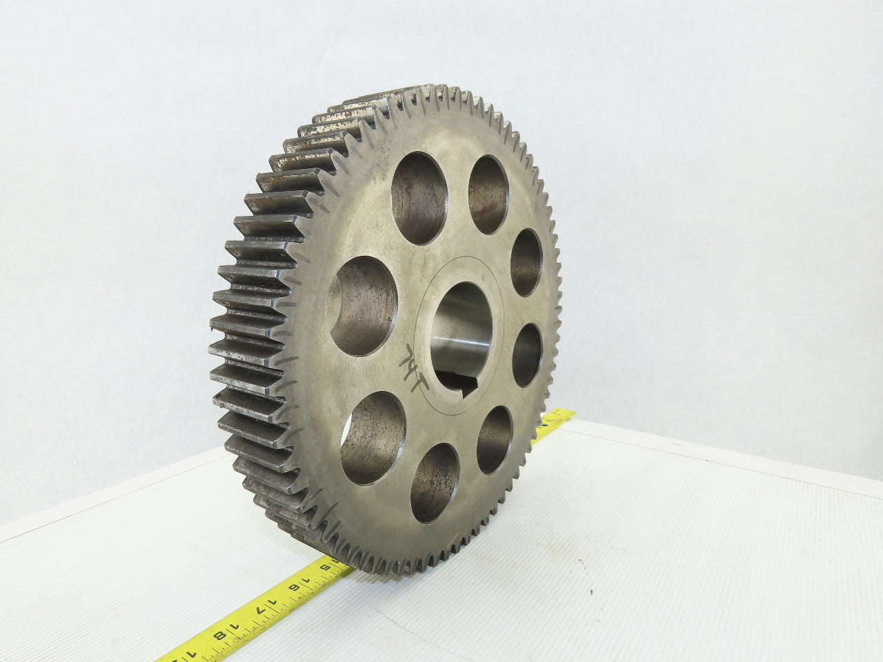 303mm OD 74T 13mm Pitch 45mm Wide 70mm Bore External Tooth Spur Gear